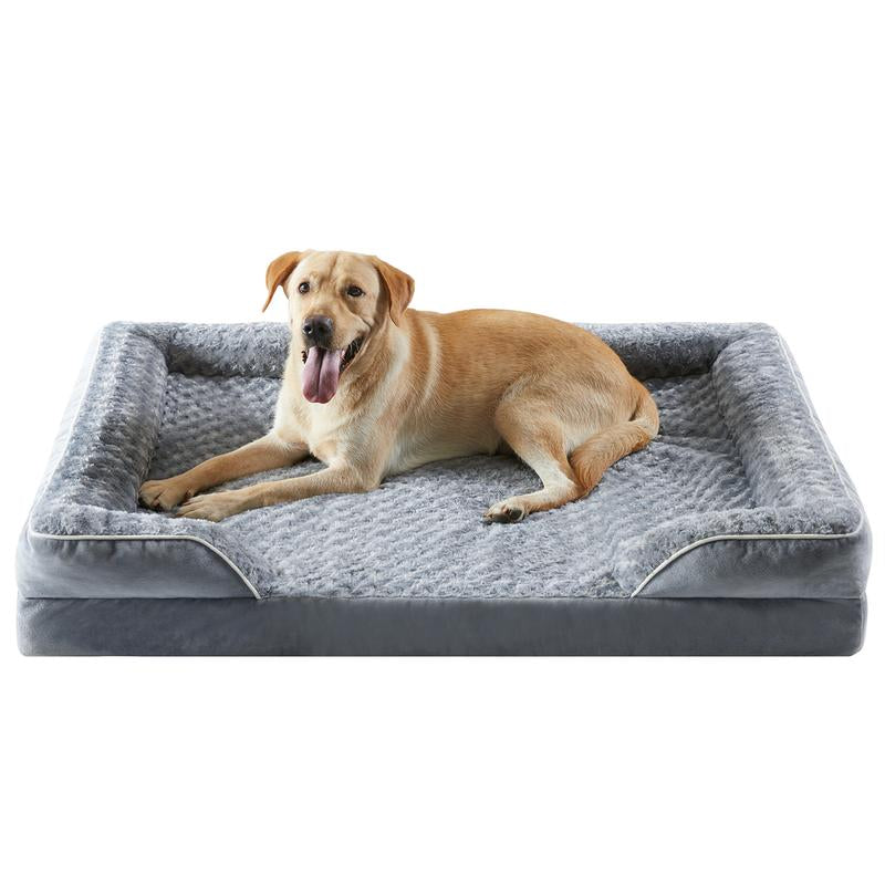 Sofa Dog Bed - Ultra Comfortable Dog Beds for Medium Dogs - Breathable & Waterproof Pet Bed- Egg Foam Sofa Bed with Extra Head and Neck Support - Removable Washable Cover & Nonslip Bottom